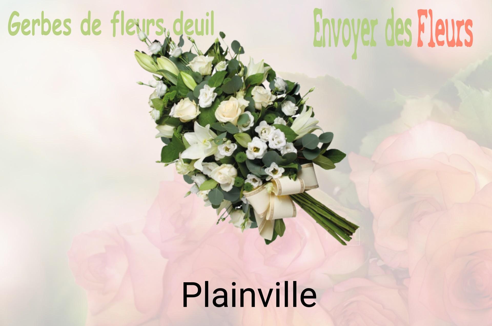 Gerbe de fleurs de deuil livrée à Plainville